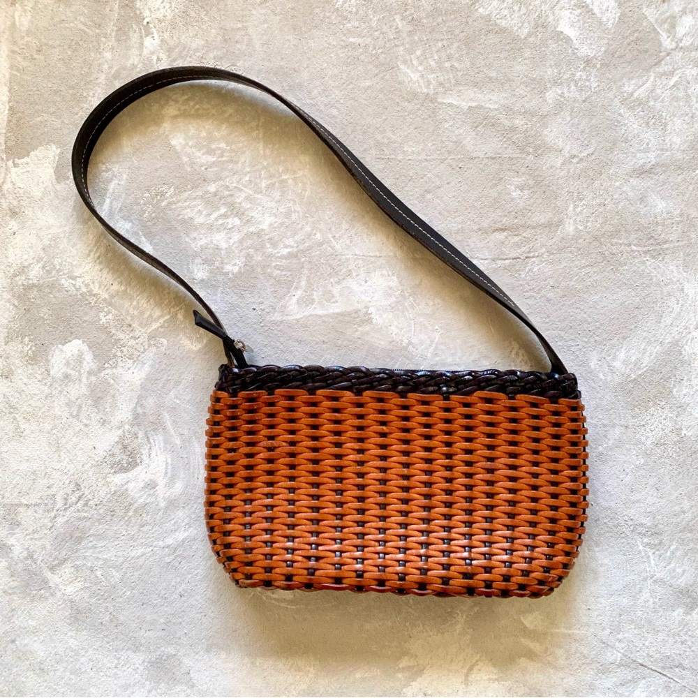 Ellepi - Vintage Woven Leather Shoulder Bag - Made In Italy